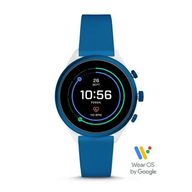 Jam-Tangan-Fossil-Pria-Smartwatch-Blue-Silicone